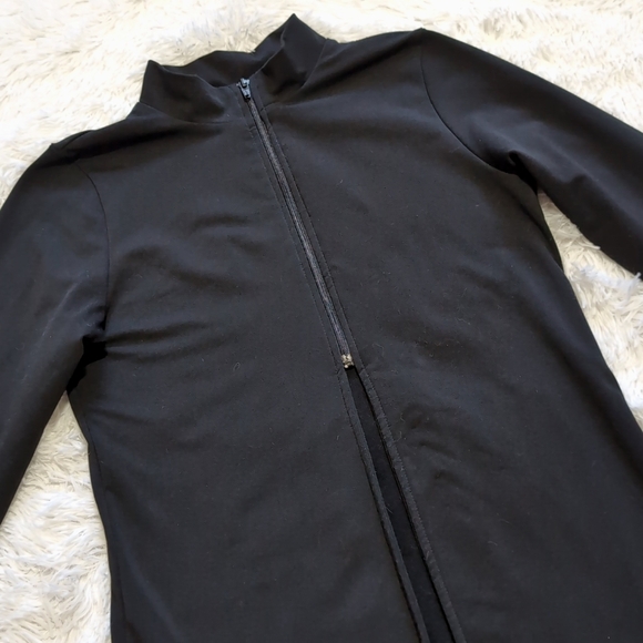 Blackmilk Warm Avant Cardigan Half Zip Split Front Sweater - Black - Picture 3 of 14